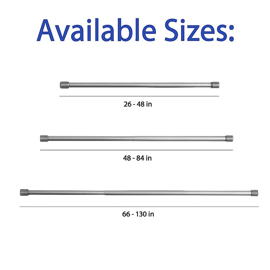 Basic Adjustable Silver Curtain Rod
