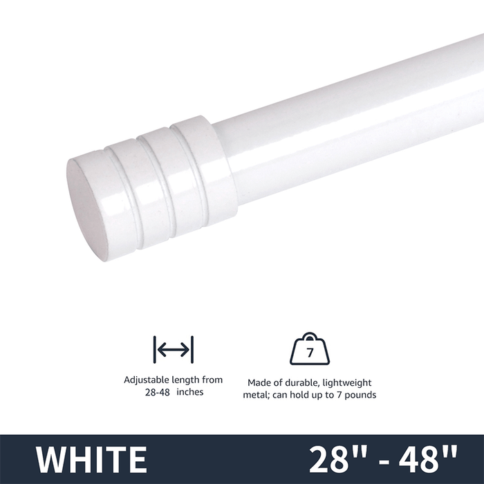 Basic Adjustable White Curtain Rod