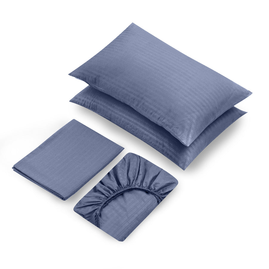 Basic Cool Gray Plain 4pc Sheet Set