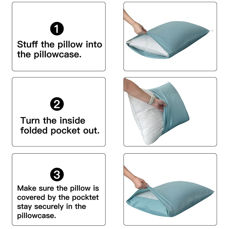 Basic Duck Egg Plain 4pc Sheet Set