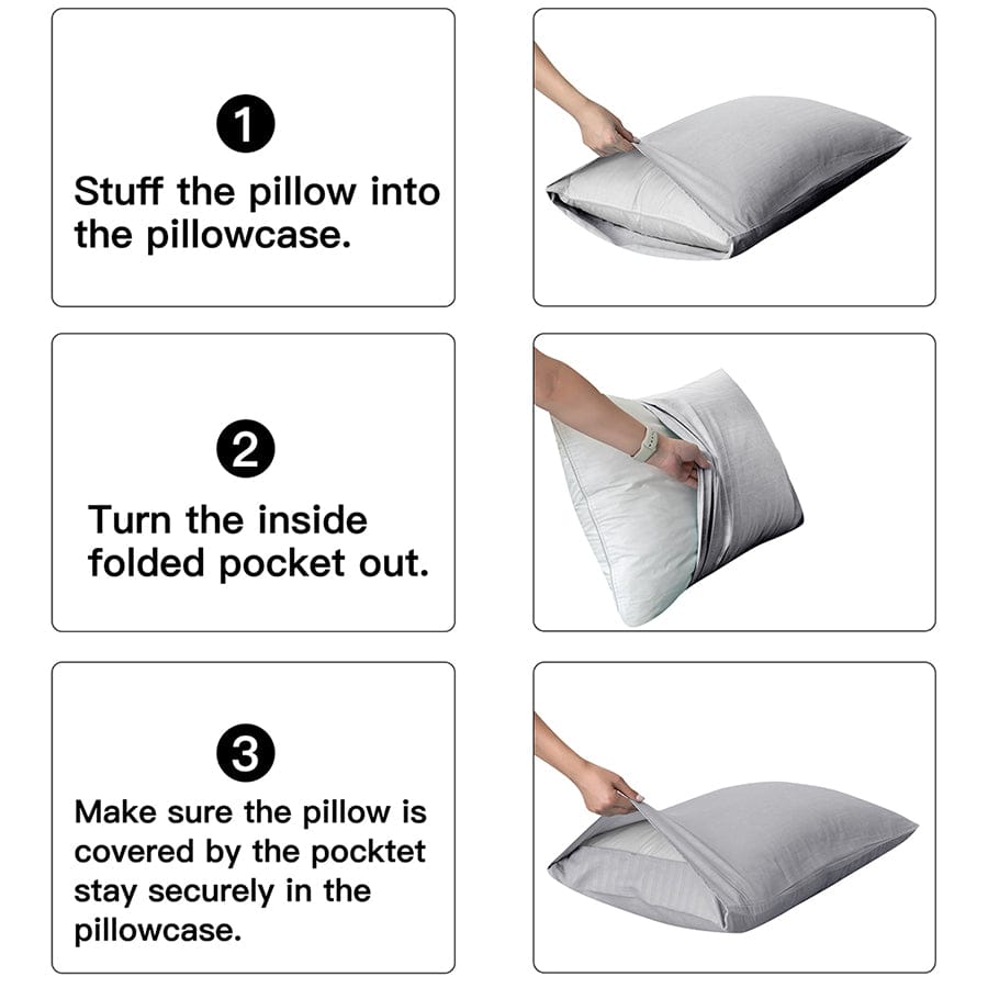 Basic Gray Plain 4pc Sheet Set