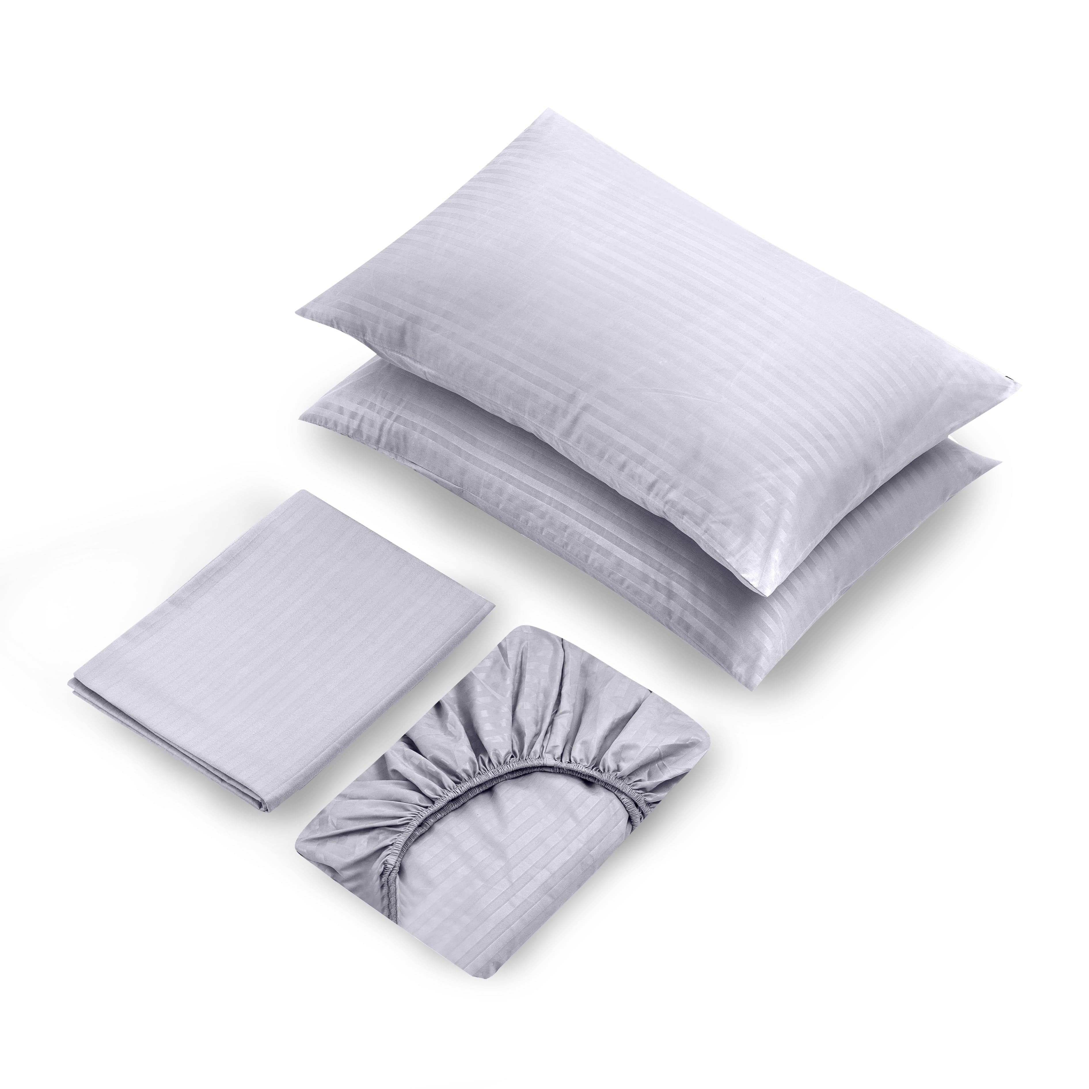 Basic Gray Plain 4pc Sheet Set
