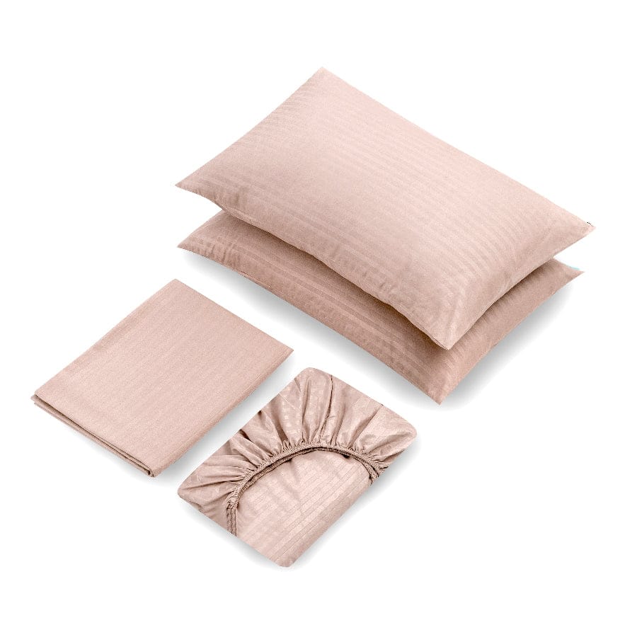 Basic Rose Dust Plain 4pc Sheet Set
