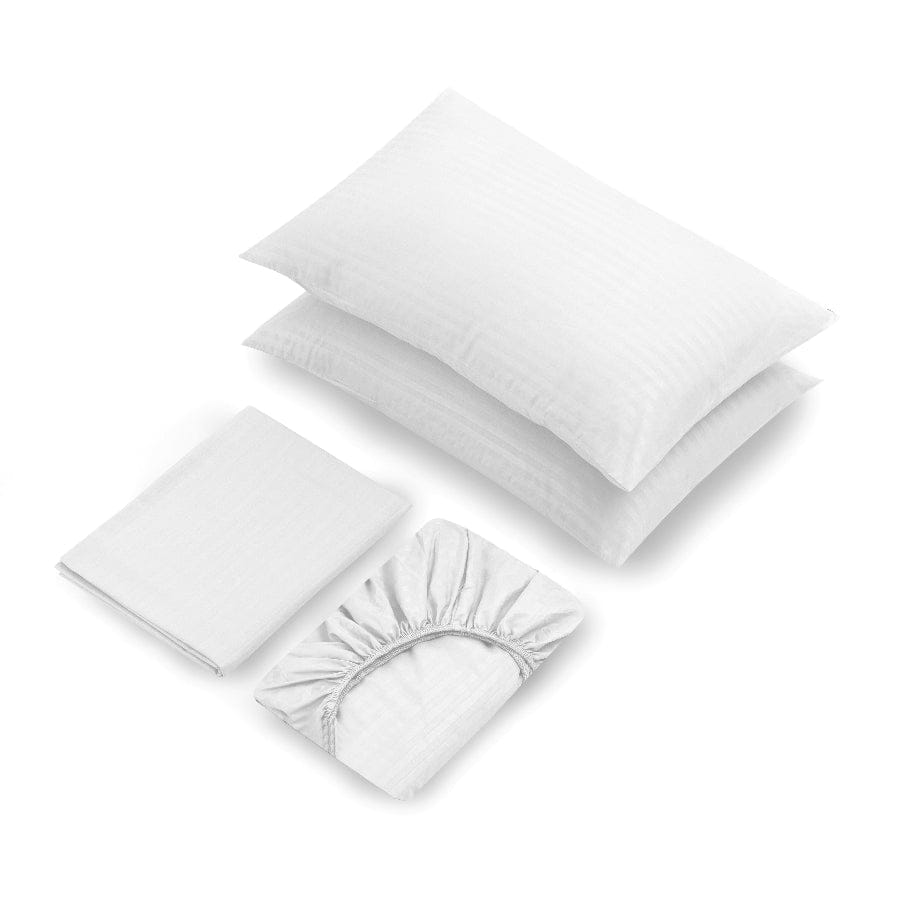 Basic White Plain 4pc Sheet Set - Flat Sheet