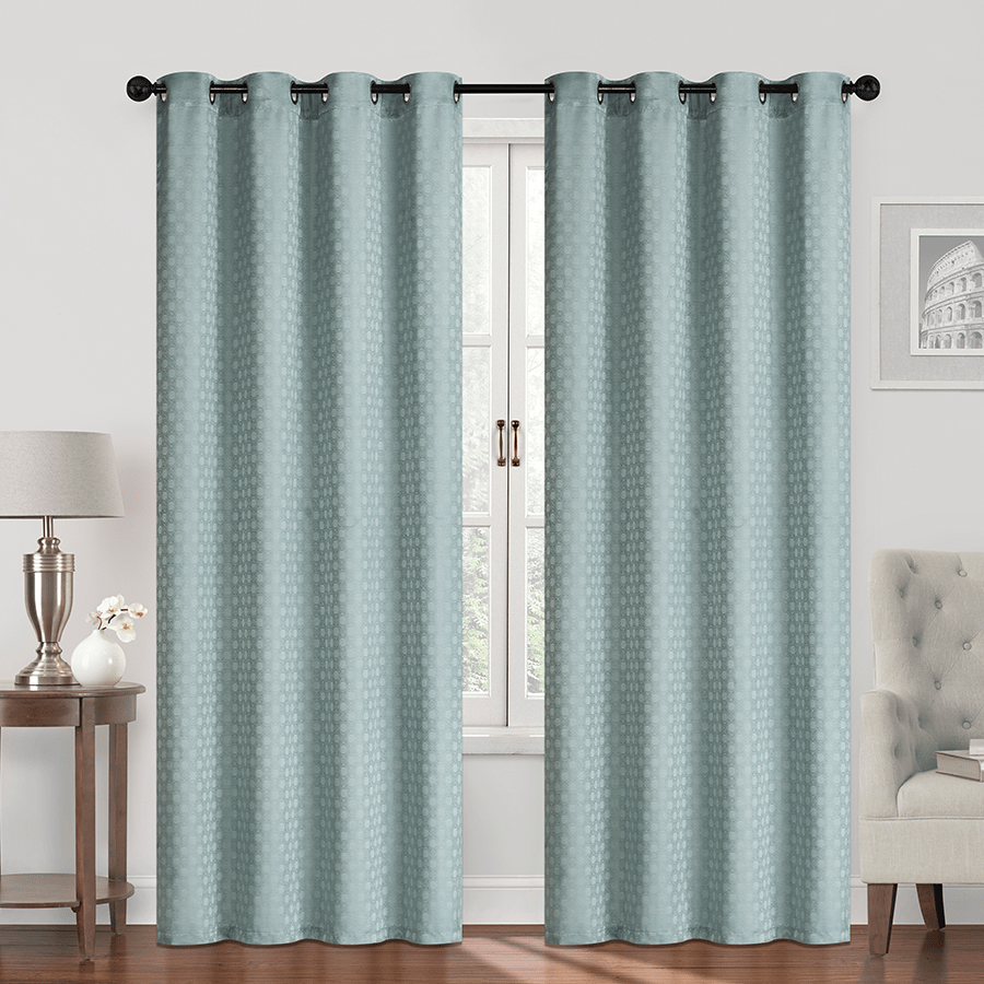 Basse Set of 2 Curtains Basse Set of 2 Curtains Aqua Blue Mandaue Foam