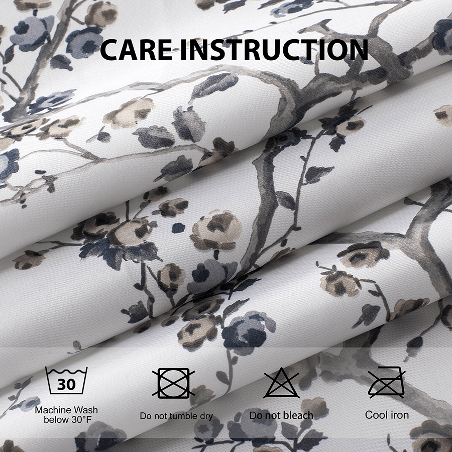 Begga Plain & Printed Set of 4 Curtains Begga Plain & Printed Set of 4 Curtains Mandaue Foam