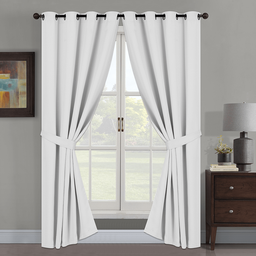 Beint Semi-Blackout with Tie Curtain Beint Semi-Blackout with Tie Curtain White Mandaue Foam
