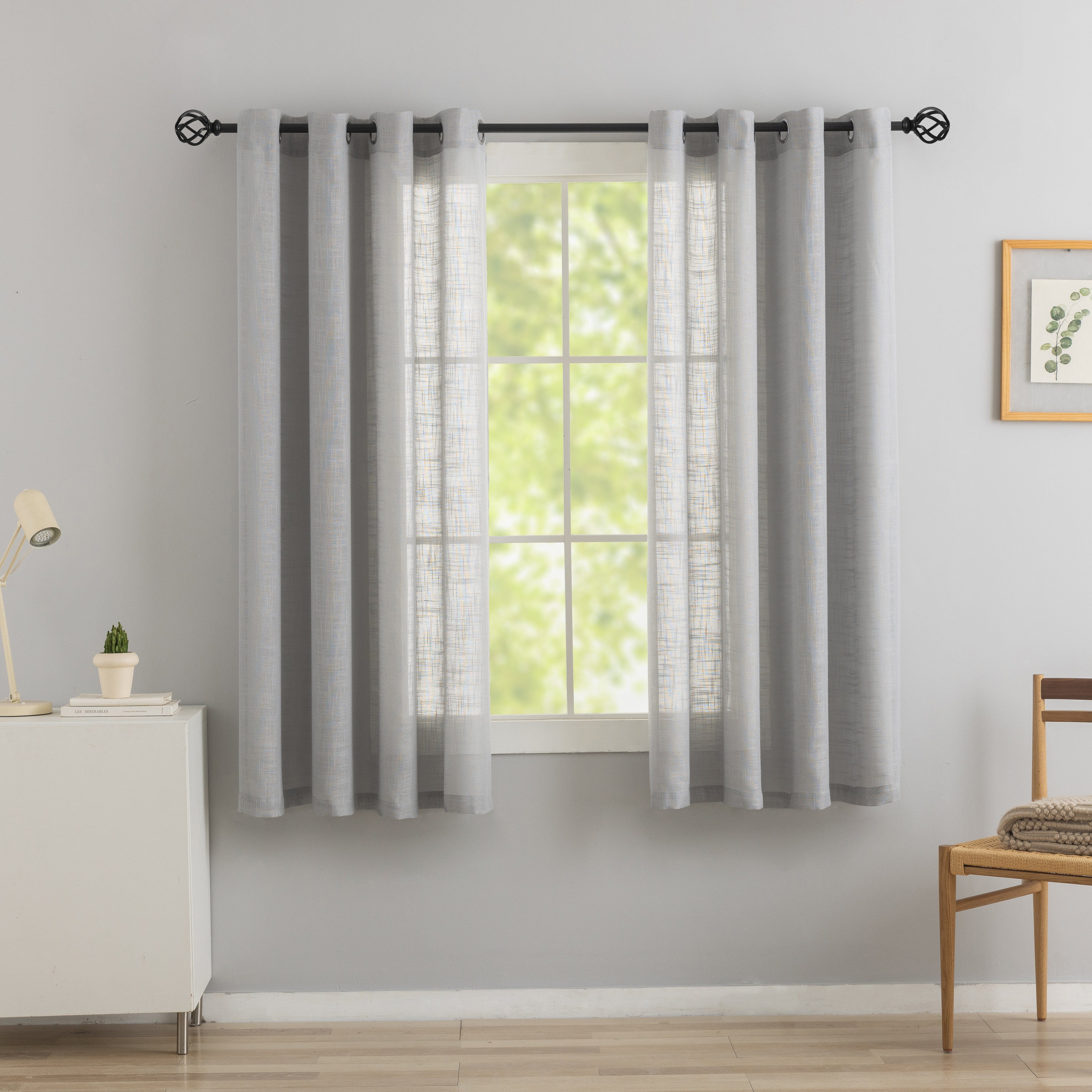 Bellis Plain Set of 4 Curtains