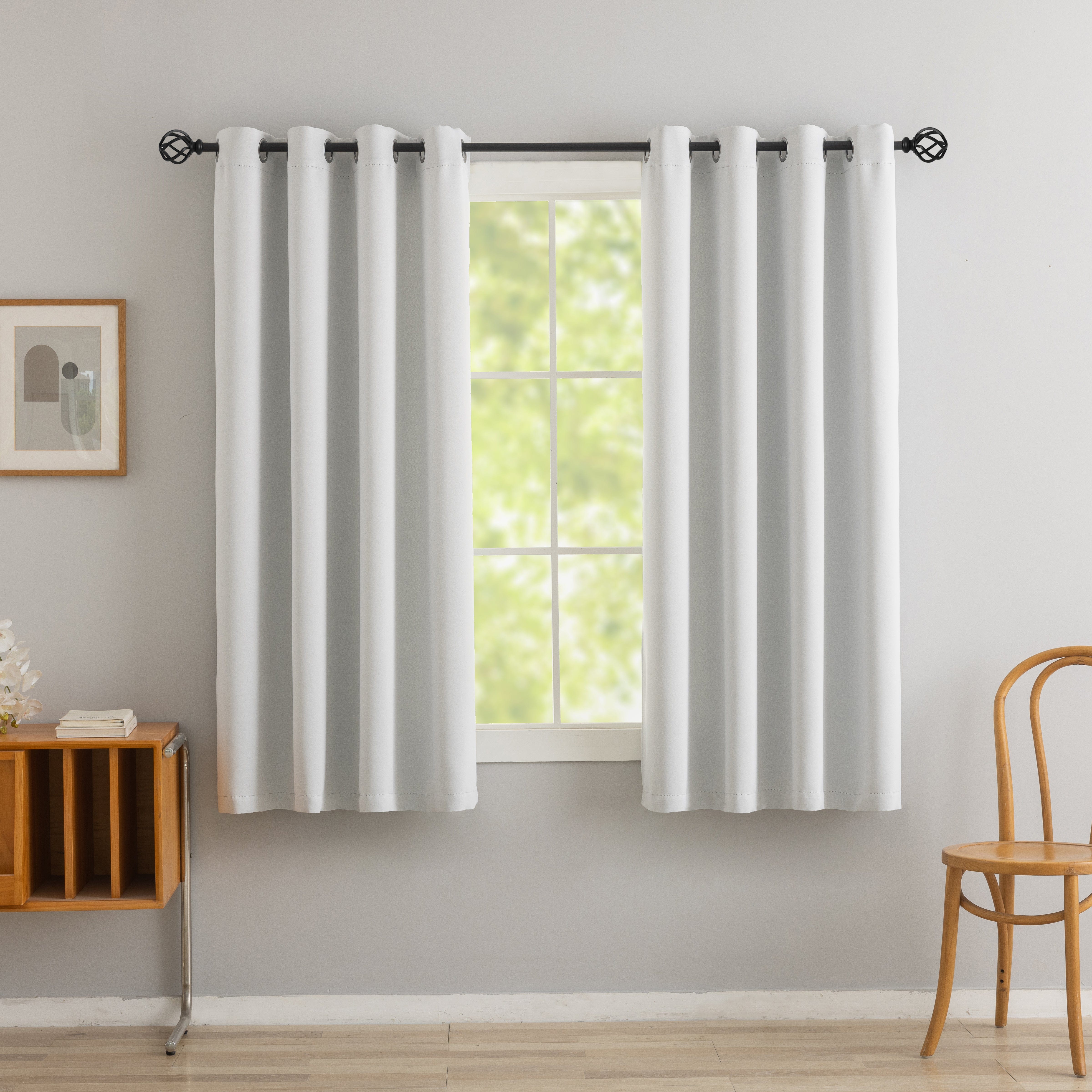 Bellis Plain Set of 4 Curtains