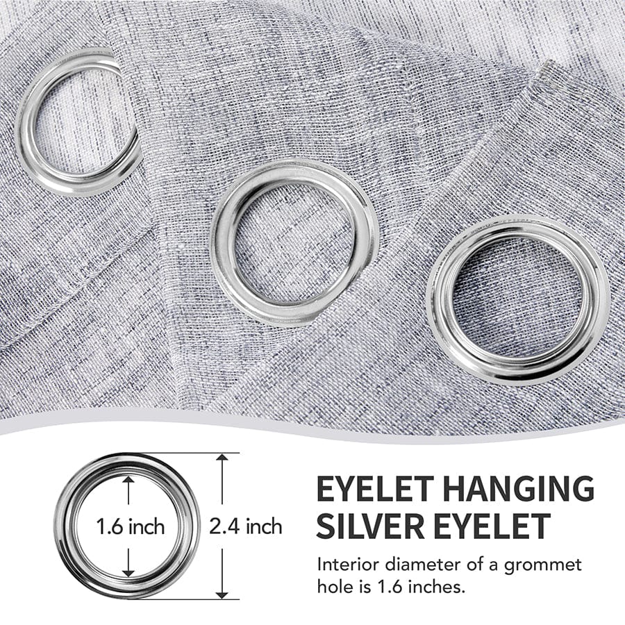 Belysa Plain & Printed Set of 4 Curtains