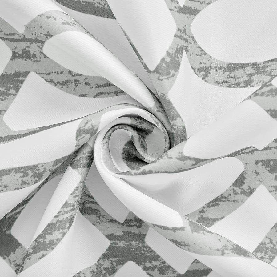 Belysa Plain & Printed Set of 4 Curtains