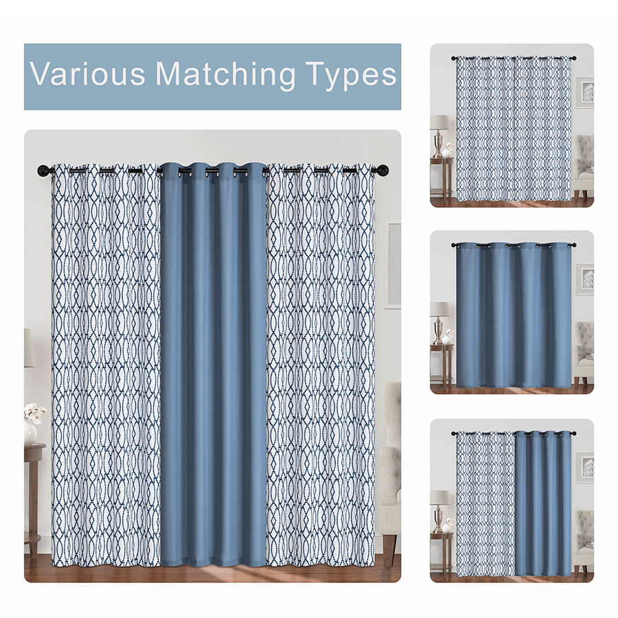 Bernice Plain & Print Set of 3 Curtains Bernice Plain & Print Set of 3 Curtains Mandaue Foam