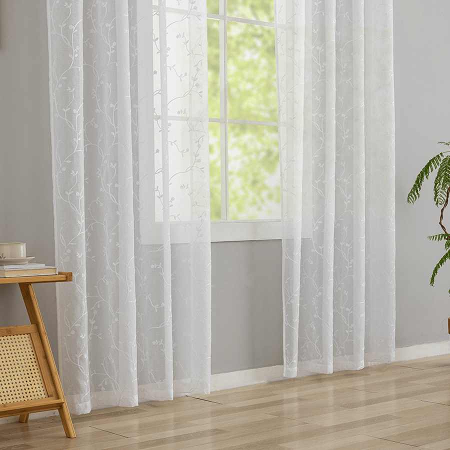 Berti Embroidered Sheer Curtain