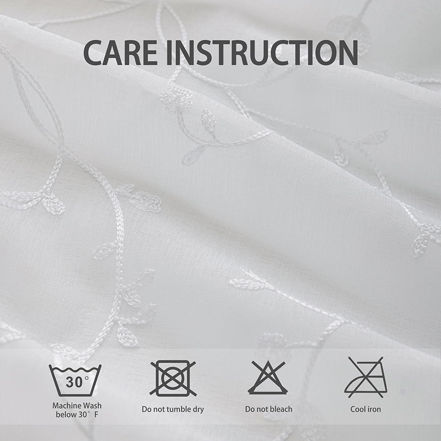 Berti Embroidered Sheer Curtain