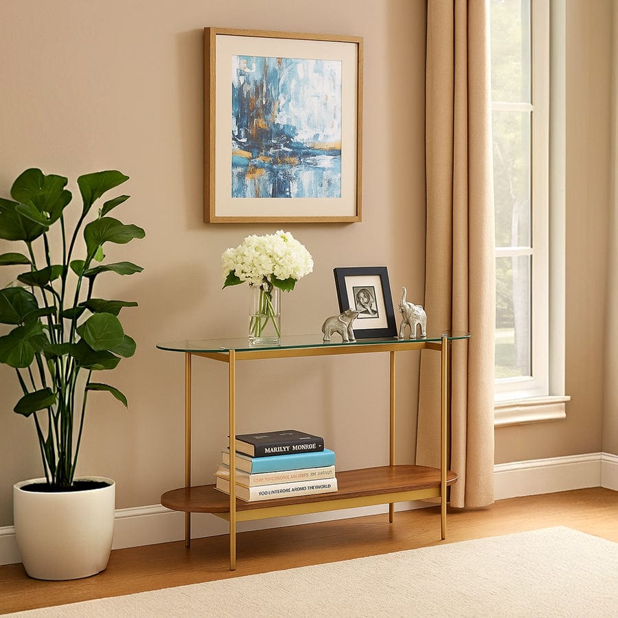 Bexley Glass Top Console Table