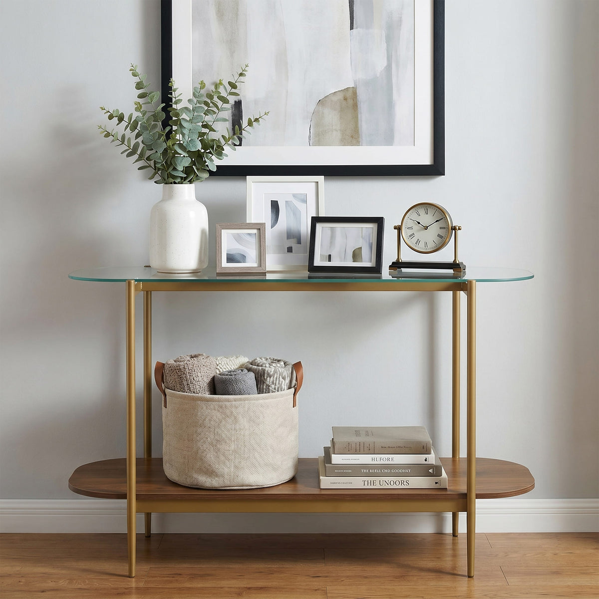 Bexley Glass Top Console Table
