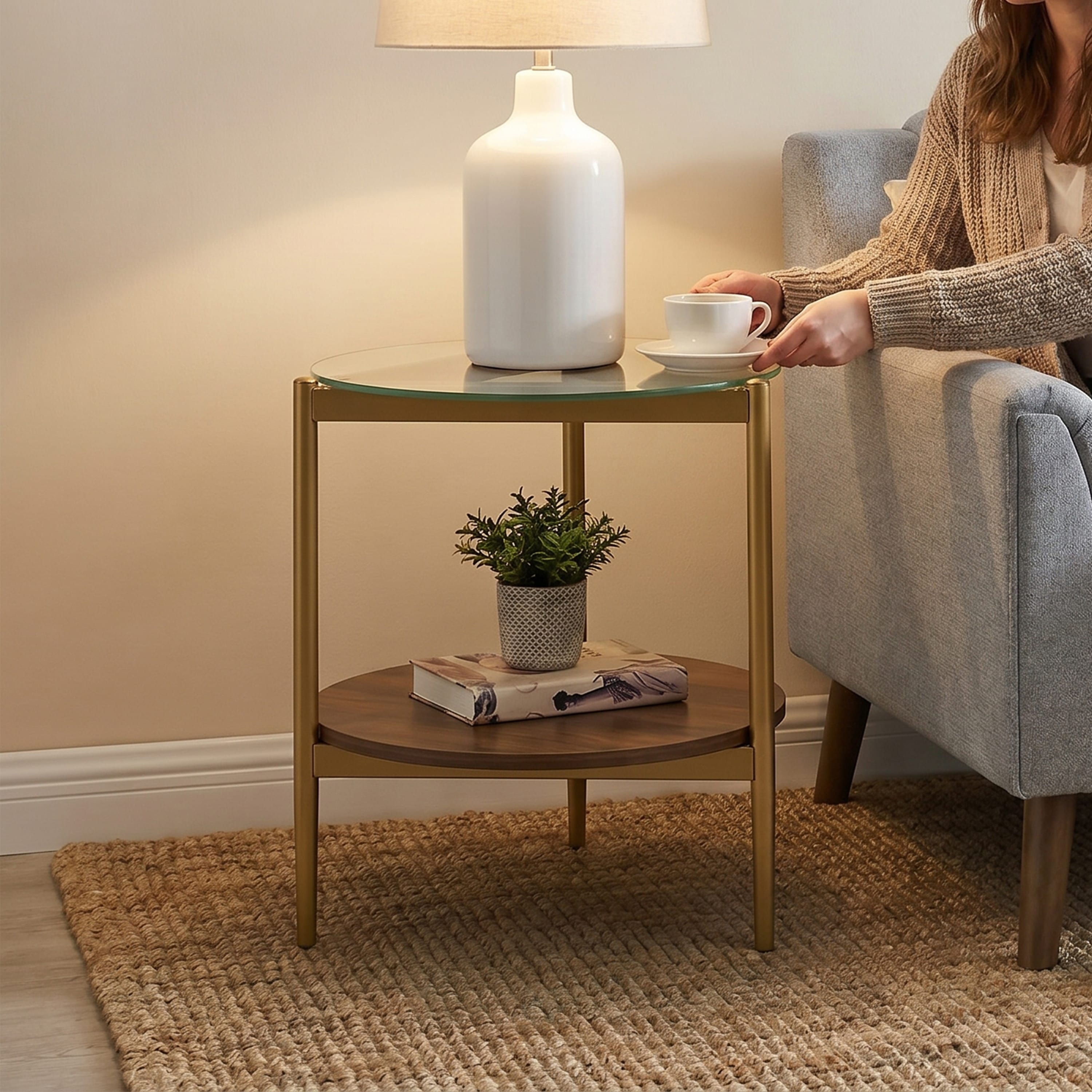 Bexley Glass Top Side Table