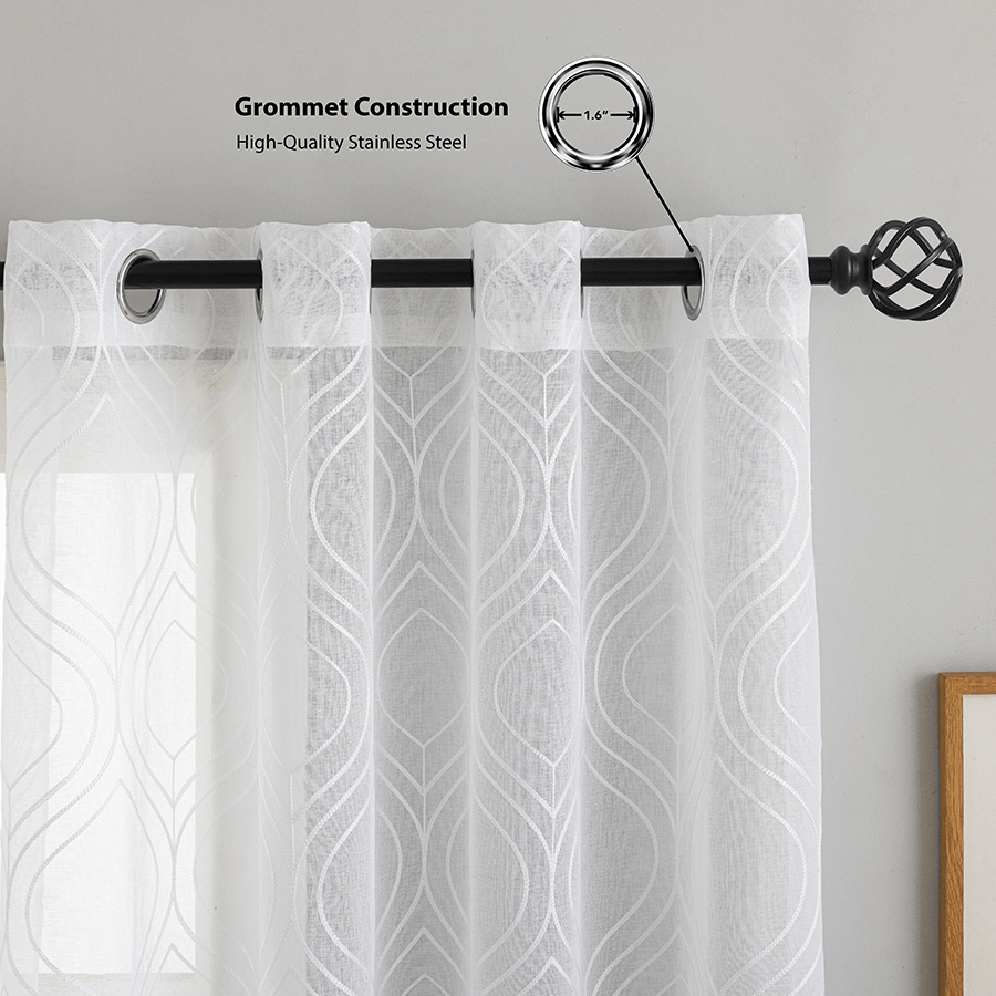 Blix Embroidered Sheer Curtain