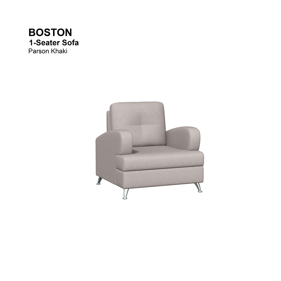 MORE BOSTON OPTIONS Boston 1 Seater Sofa Boston 1 Seater Sofa Fabric Parson Khaki Mandaue Foam