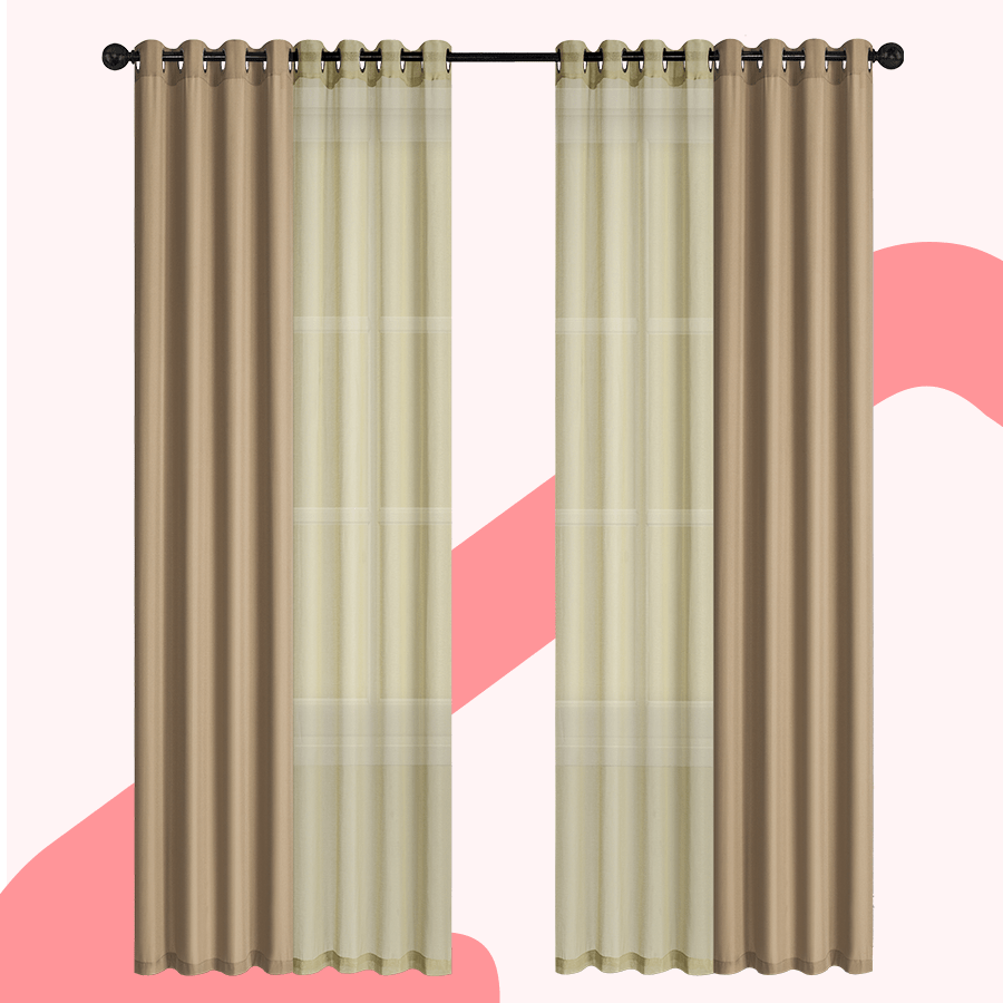 Braya Plain Set of 4 Curtains