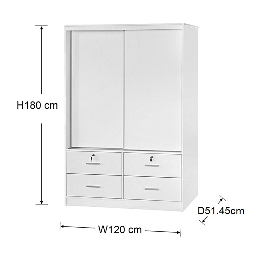 MORE BRENDLE OPTIONS Brendle 120 cm Sliding Wardrobe Brendle 120 cm Sliding Wardrobe Mandaue Foam