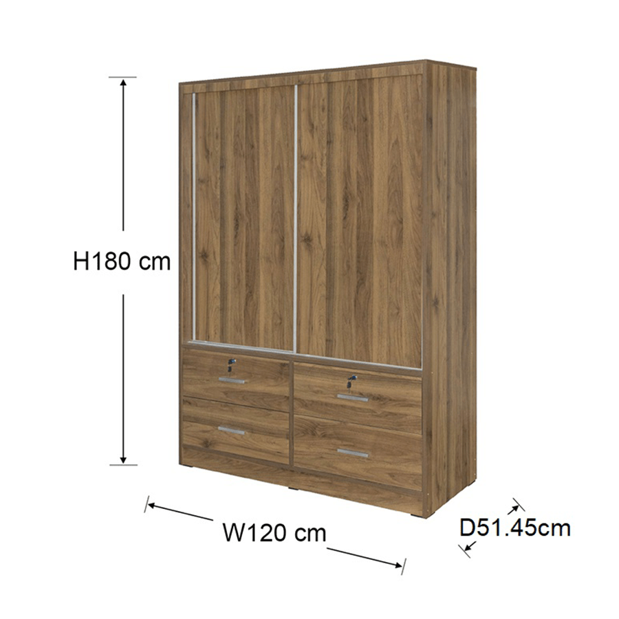 MORE BRENDLE OPTIONS Brendle 120 cm Sliding Wardrobe Brendle 120 cm Sliding Wardrobe Mandaue Foam