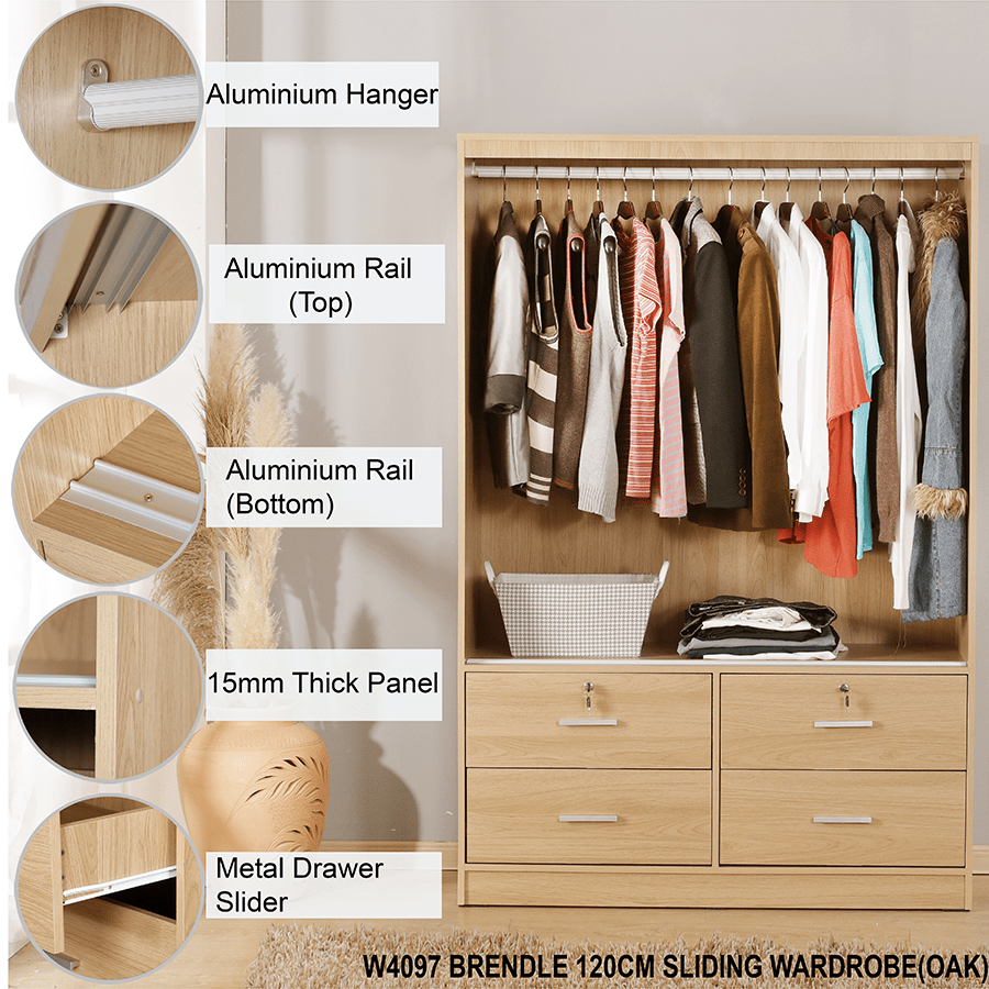 MORE BRENDLE OPTIONS Brendle 120 cm Sliding Wardrobe Brendle 120 cm Sliding Wardrobe Mandaue Foam