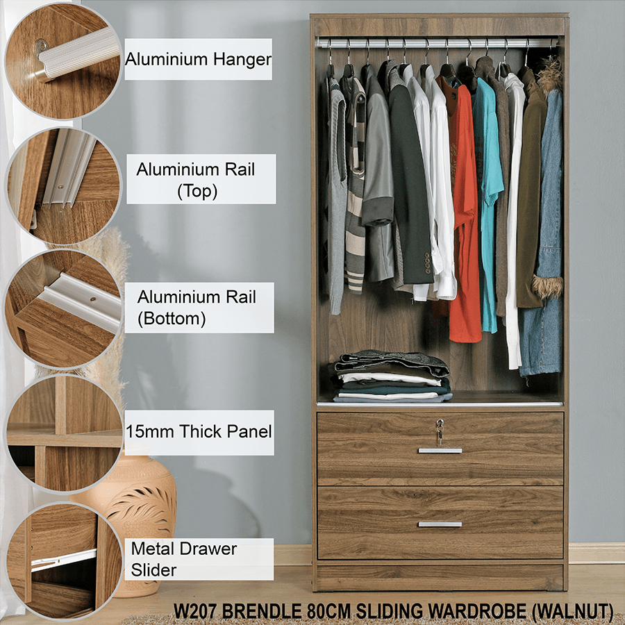 MORE BRENDLE OPTIONS Brendle 80 cm Sliding Wardrobe Brendle 80 cm Sliding Wardrobe Mandaue Foam