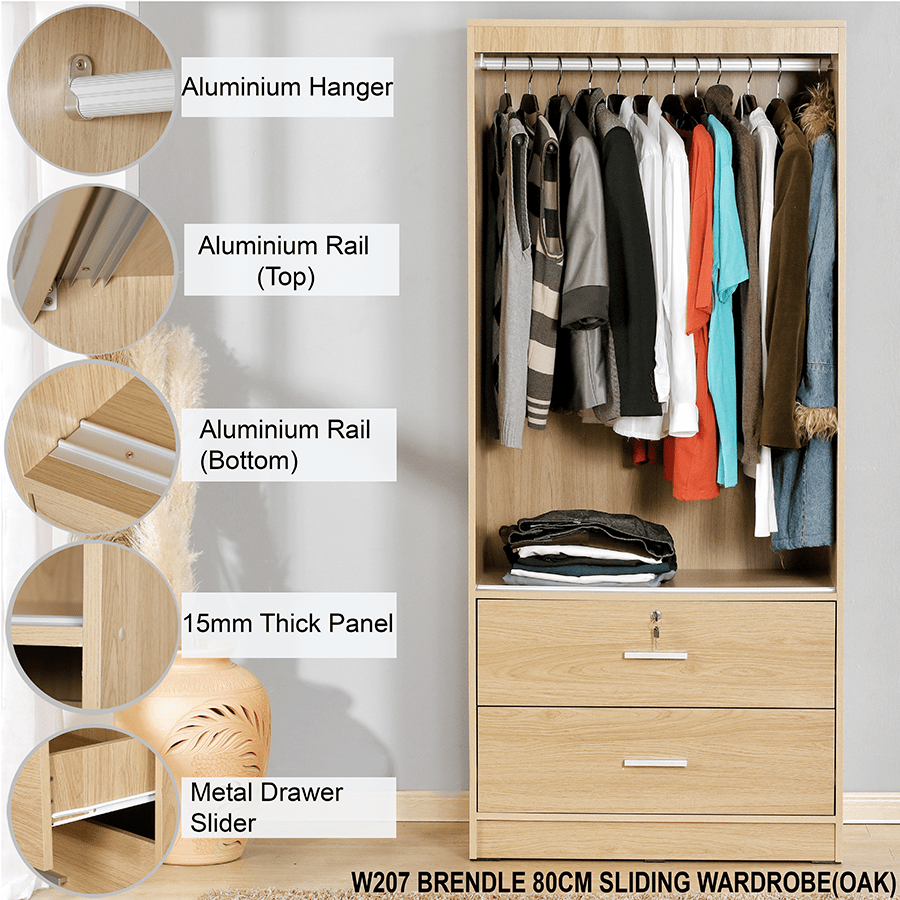 MORE BRENDLE OPTIONS Brendle 80 cm Sliding Wardrobe Brendle 80 cm Sliding Wardrobe Mandaue Foam
