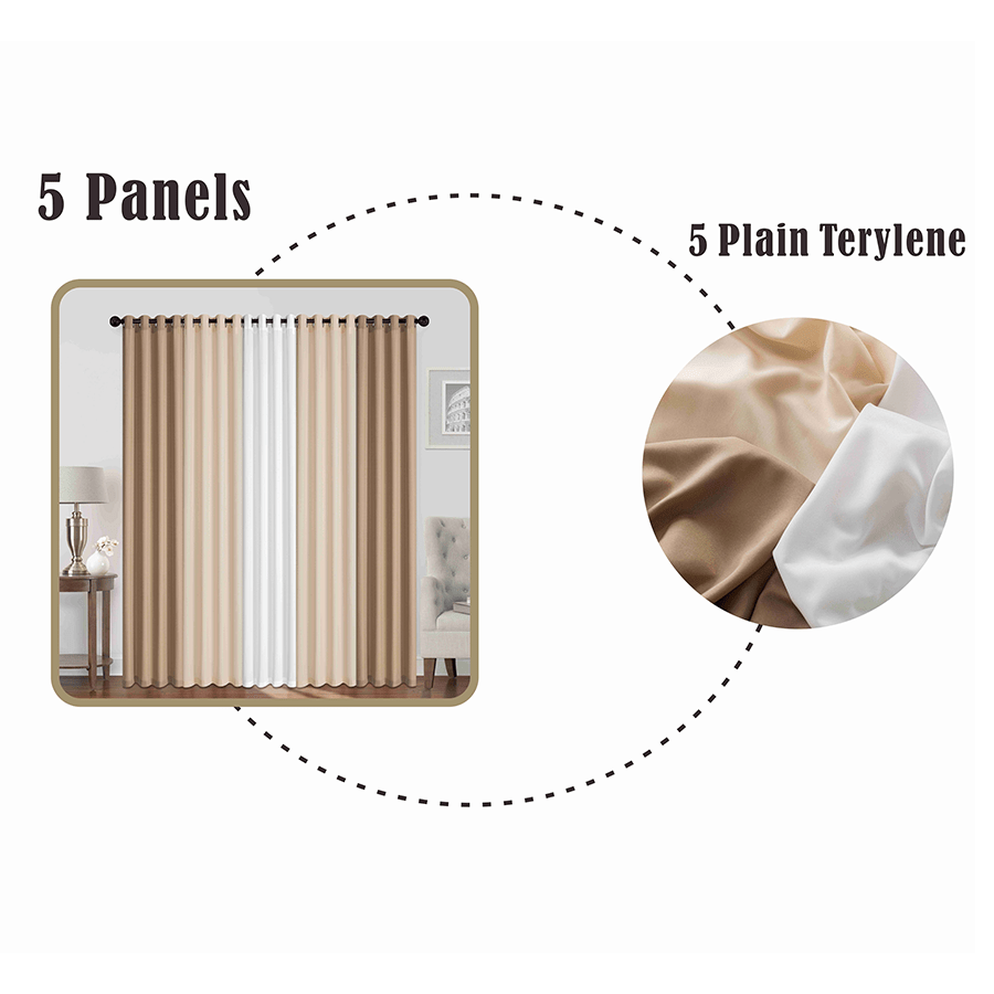 Bryndis Plain Set of 5 Curtains Bryndis Plain Set of 5 Curtains Mandaue Foam