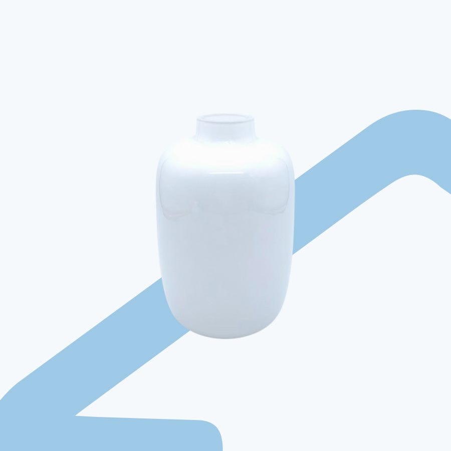 Bulb Glass Vase White