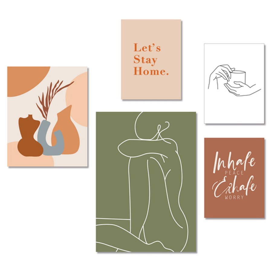 Caja Set of 5 Canvas Wall Art Caja Set of 5 Canvas Wall Art Mandaue Foam