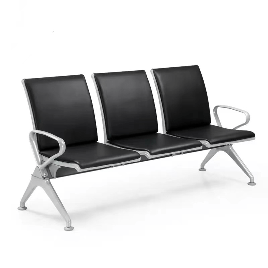 Calix 3 Seater Public Chair with Cushion Calix 3 Seater Public Chair with Cushion Black Mandaue Foam