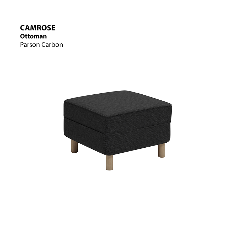 MORE CAMROSE OPTIONS Camrose Ottoman Camrose Ottoman Fabric Parson Carbon Mandaue Foam