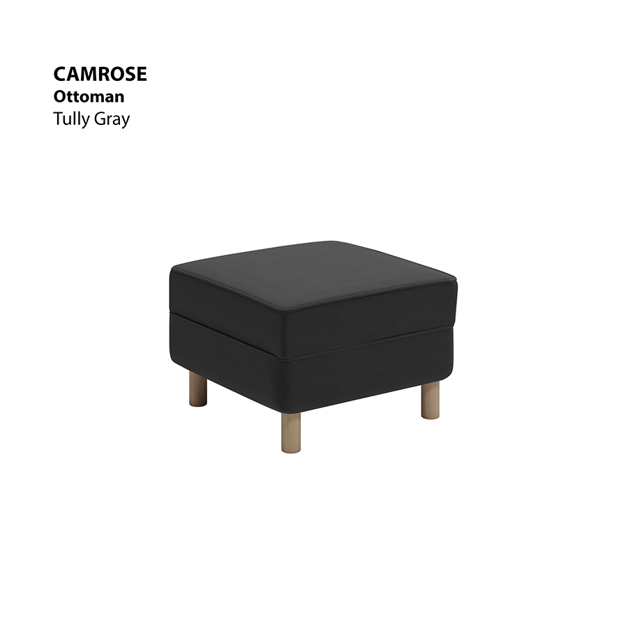 MORE CAMROSE OPTIONS Camrose Ottoman Camrose Ottoman Leatherette Tully Gray Mandaue Foam