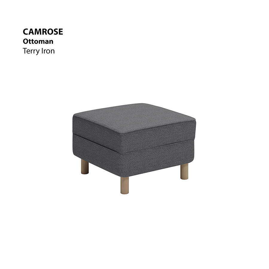 MORE CAMROSE OPTIONS Camrose Ottoman Camrose Ottoman Lux Terry Iron Mandaue Foam