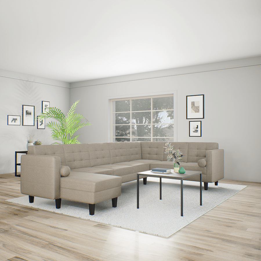 MORE CAMROSE OPTIONS Camrose Sectional 6 Seat with Chaise (2R) Sofa Camrose Sectional 6 Seat with Chaise (2R) Sofa Mandaue Foam