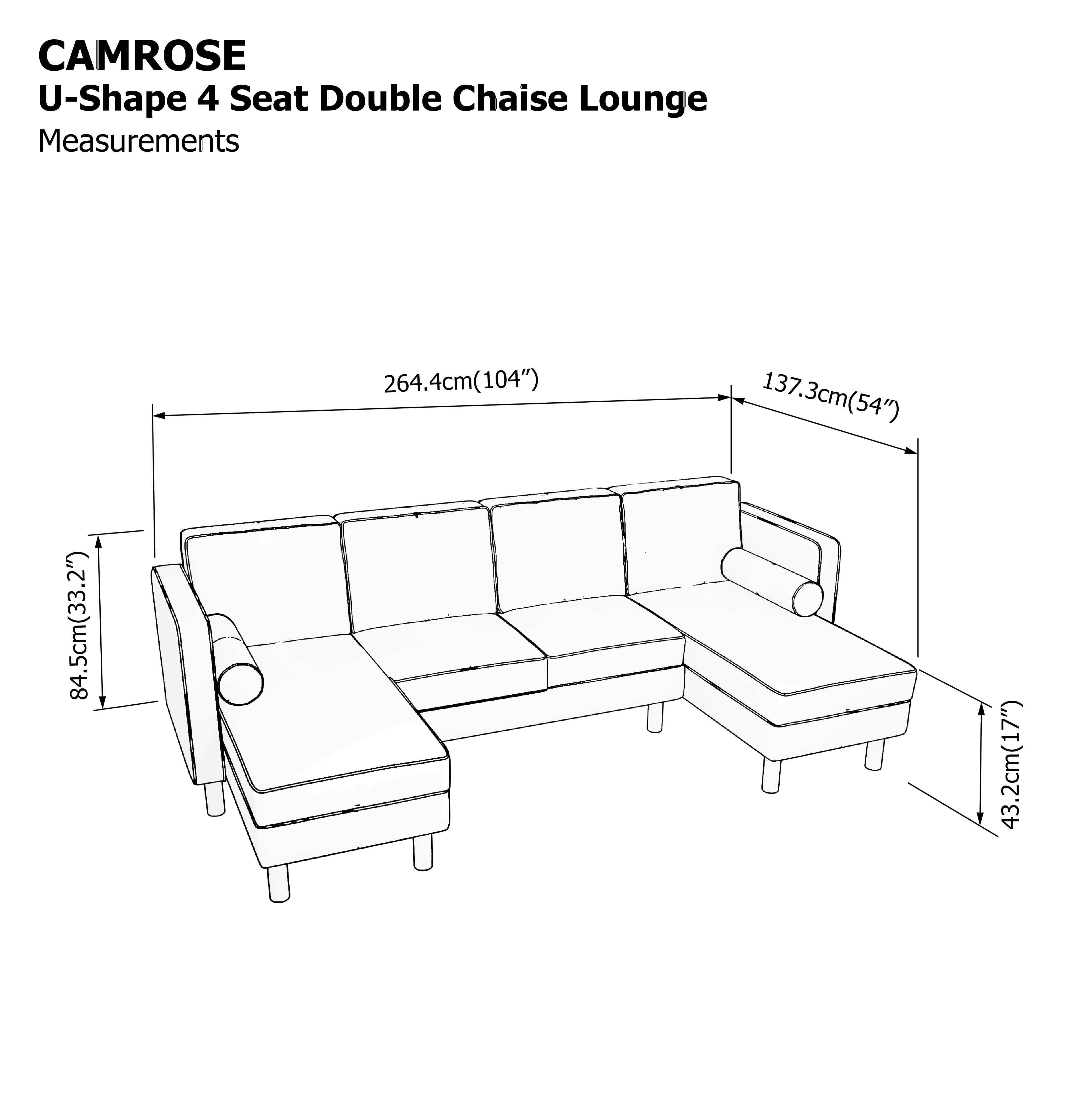 Camrose U-shape 4 Seat Double Chaise