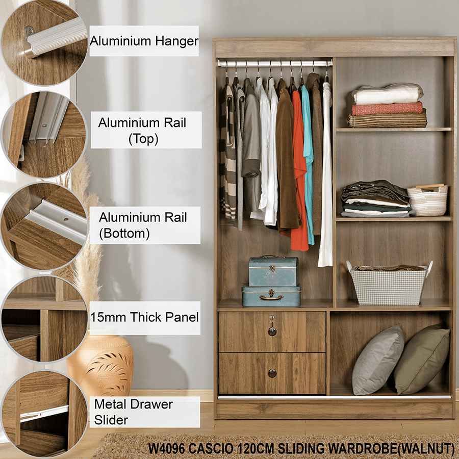 MORE CASCIO OPTIONS Cascio 120 cm Sliding Wardrobe Cascio 120 cm Sliding Wardrobe Mandaue Foam