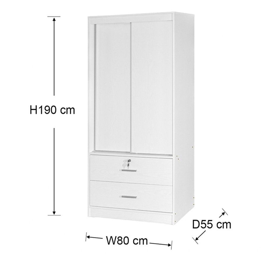 MORE CASCIO OPTIONS Cascio 80 cm Sliding Wardrobe Cascio 80 cm Sliding Wardrobe Mandaue Foam