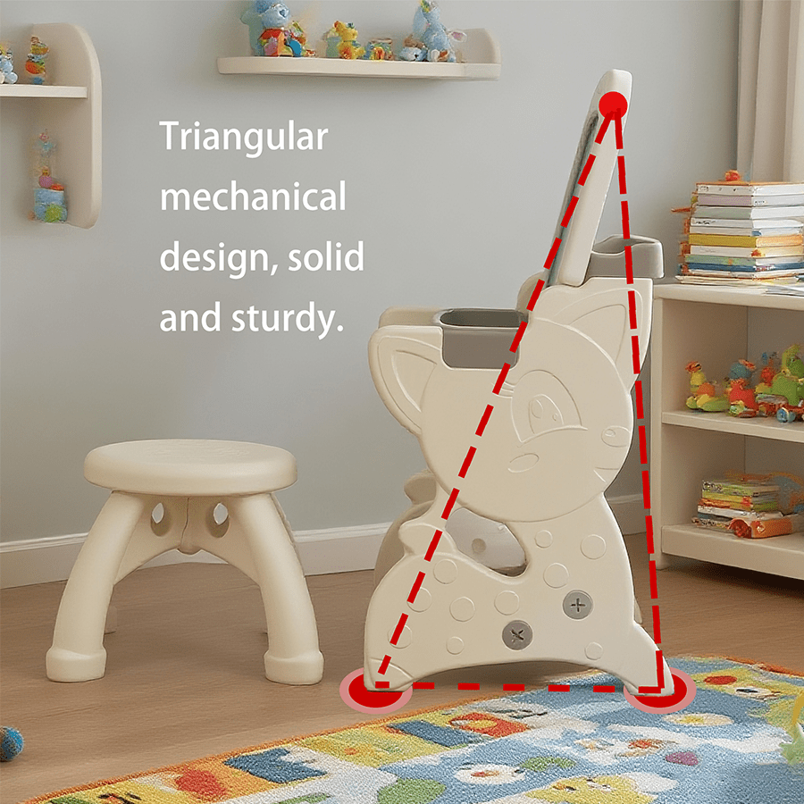 Castiel Kids Table with Easel & Stool