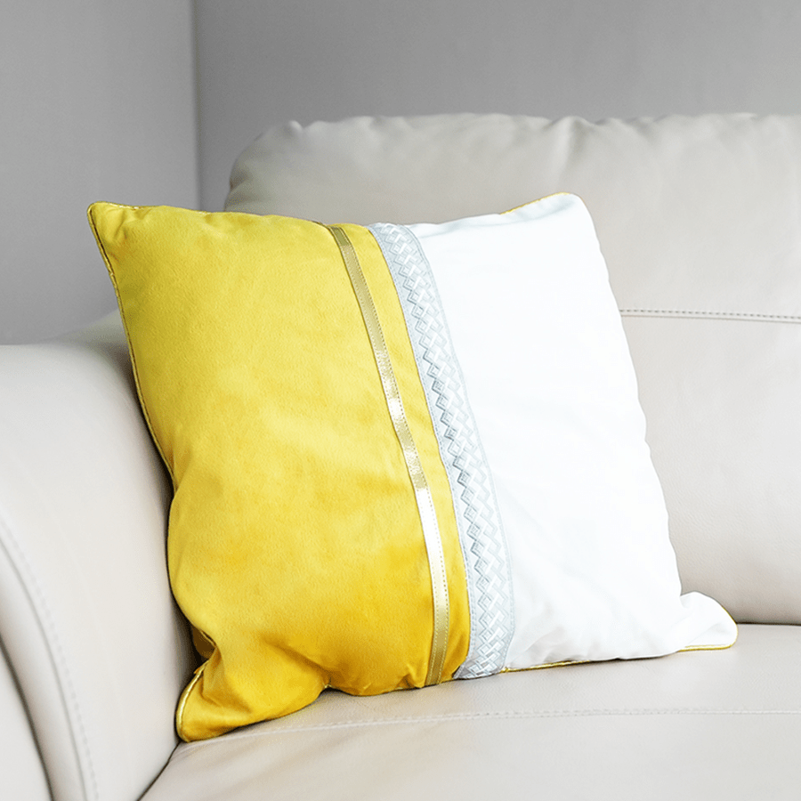 Celeste Golden Stripe Throw Pillowcase