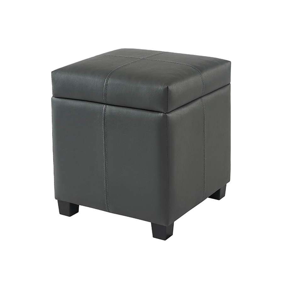 MORE CHRISLEY OPTIONS Chrisley Faux Leather Storage Ottoman Chrisley Faux Leather Storage Ottoman Dark Gray Mandaue Foam