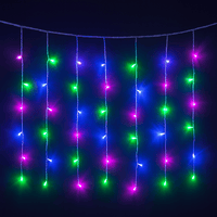 Christmas Curtain Lights 200led Multi-color With Flash