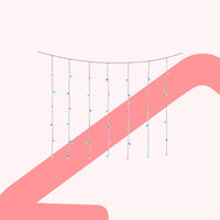 Christmas Curtain Lights 200led Multi-color With Flash