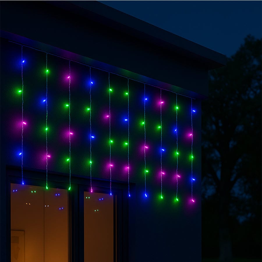 Christmas Curtain Lights 200led Multi-color With Flash