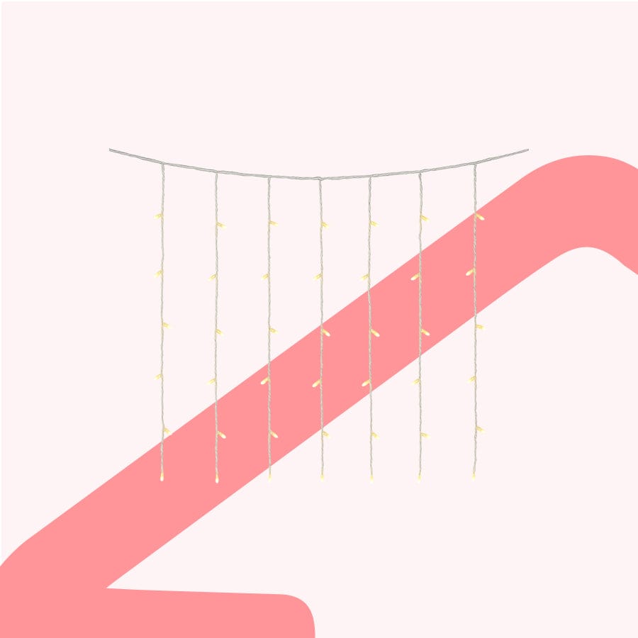 Christmas Curtain Lights 200LED Warmwhite with Flash