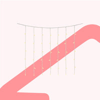 Christmas Curtain Lights 200LED Warmwhite with Flash