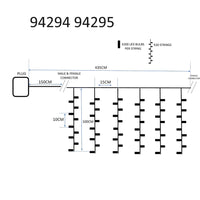 Christmas Curtain Lights 200LED Warmwhite with Flash