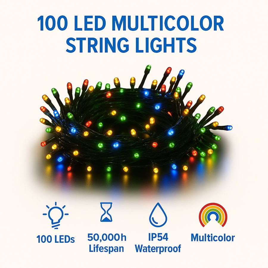 Christmas Light 100LED Stdy Multi-color